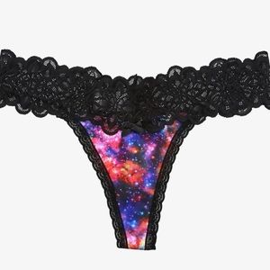 Black Lace Galaxy Thong Panty‎ Hot Topic